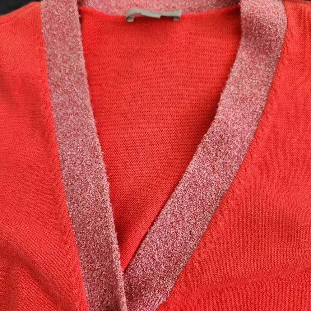 Cos Colour Block Cardigan In Red Size Small